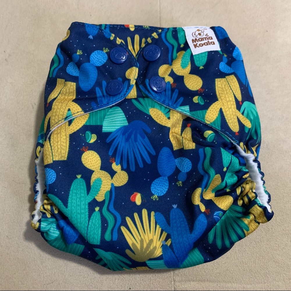 Mama Koala plant print cloth diaper